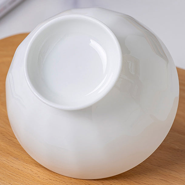 Bone China Tableware - High Foot Bowl with Ridges