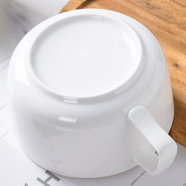 Bone China Noodle Bowl - with Lid & Handle