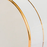 Bone China Ribbed Tea Cup - Gold Rimmed