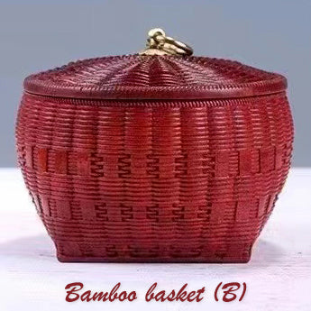 Storage Jar with Decorative Carvings - Handmade of Blood Sandalwood