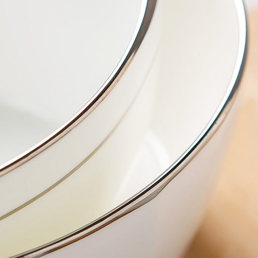 Bone China Tableware - Square Bowl with Curved Edge