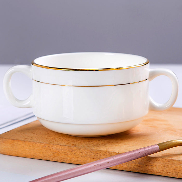 Bone China Earred Bowl - with or without Dish