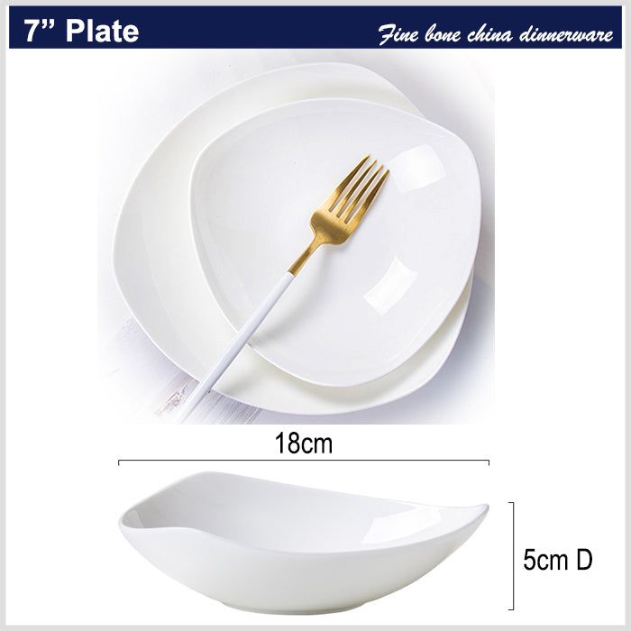 Bone China Dinnerware - Triangle Shaped Plate
