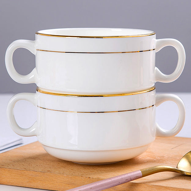 Bone China Earred Bowl - with or without Dish
