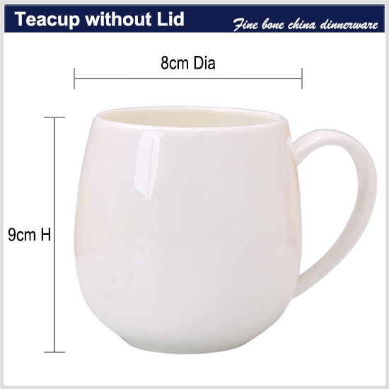 Bone China Coffee Mug - With or Without Lid