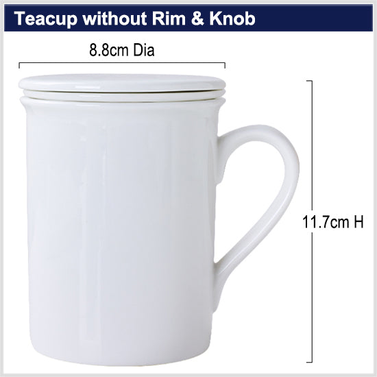 Bone China Tea Mug with Lid & Infuser
