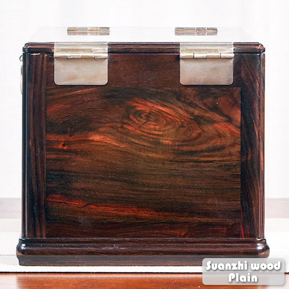 Rosewood Jewelry Box - with Lid, Mirror and 6 Drawers