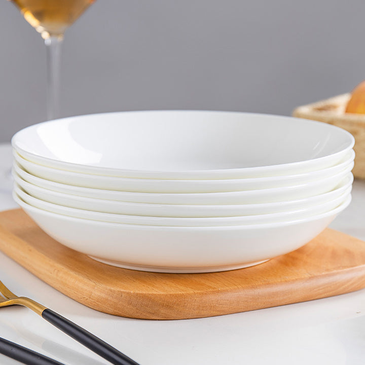 Bone China Dinnerware - Soup Plate in Creamy White