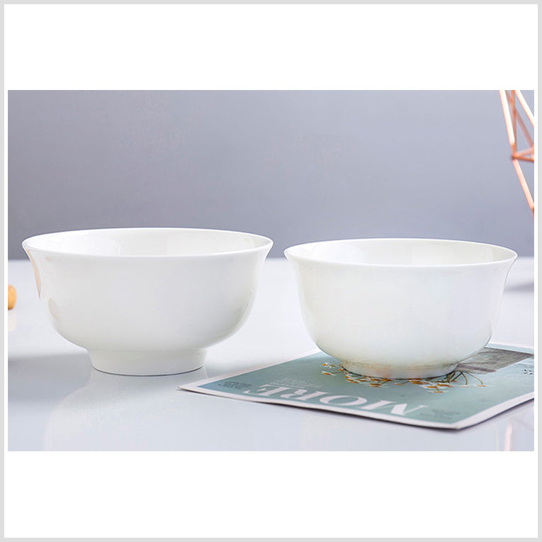 Bone China Bell Bowl - Creamy White with Foot