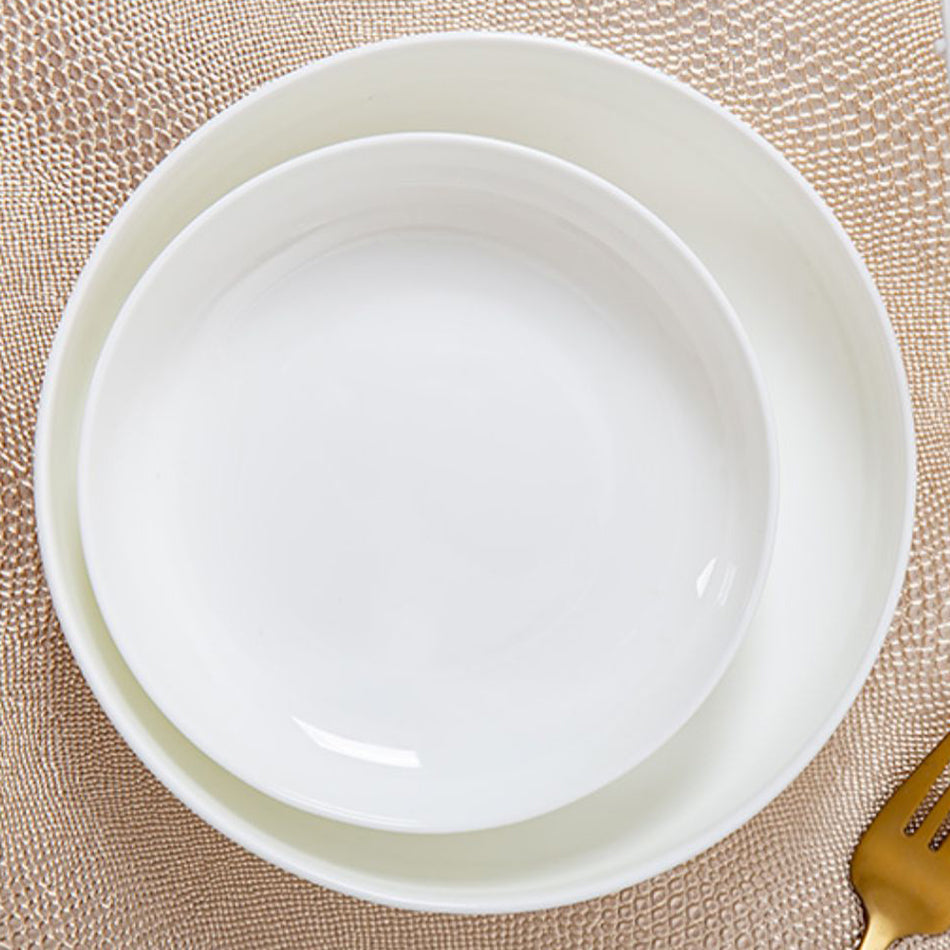 Bone China Salad Plate - Creamy Snow White