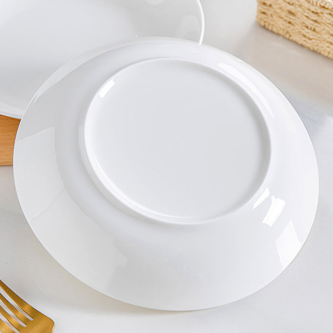 Bone China Dinnerware - Soup Plate in Creamy White