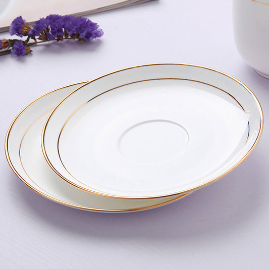 Bone China Sauce Dish - with Options of Gold Rim, Silver Rim or without Rim