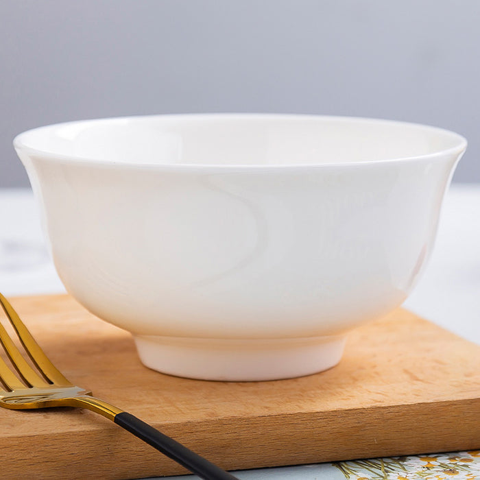 Bone China Bell Bowl - Creamy White with Foot