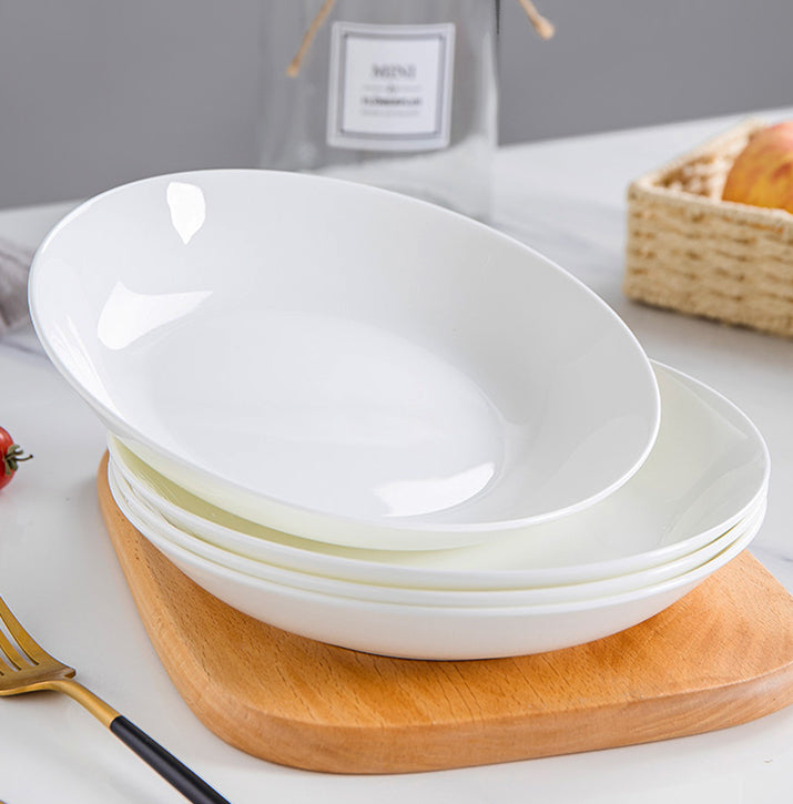 Bone China Dinnerware - Soup Plate in Creamy White