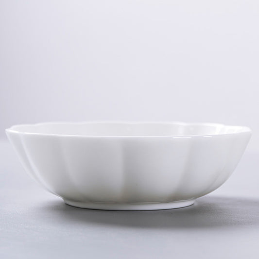 Bone China Tableware - Pumpkin Bowl in Creamy White