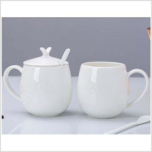 Bone China Coffee Mug - With or Without Lid