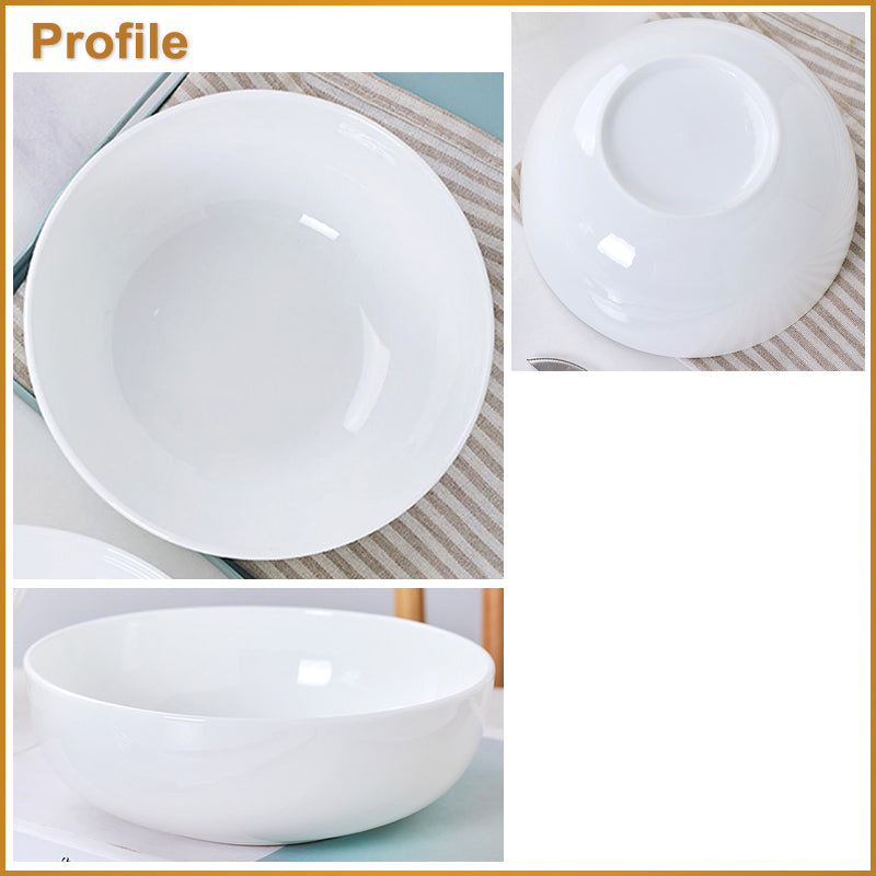 Bone China Tableware - Round Bowl in Creamy White