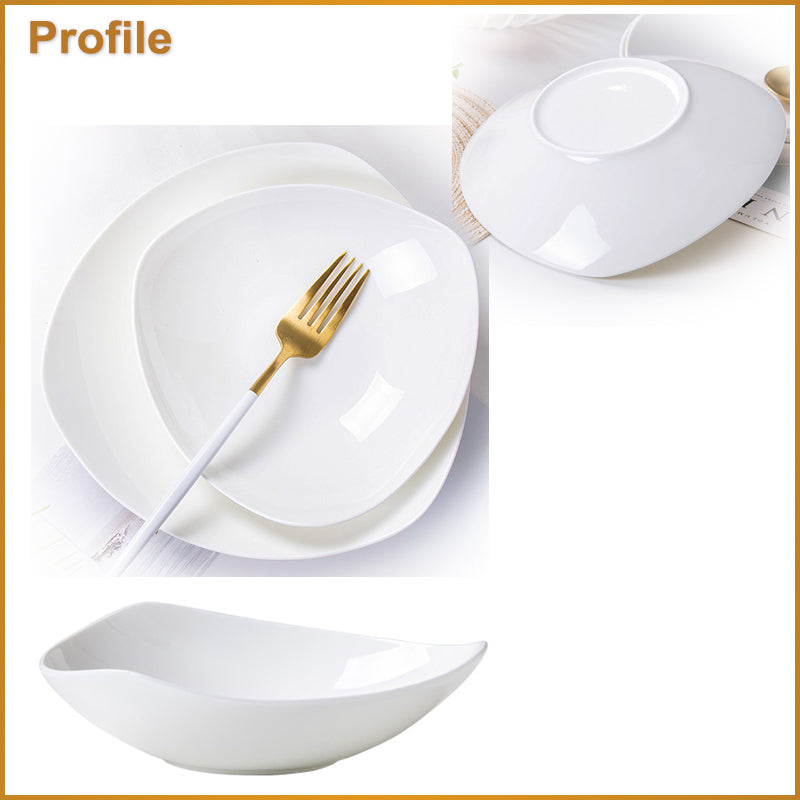 Bone China Dinnerware - Triangle Shaped Plate