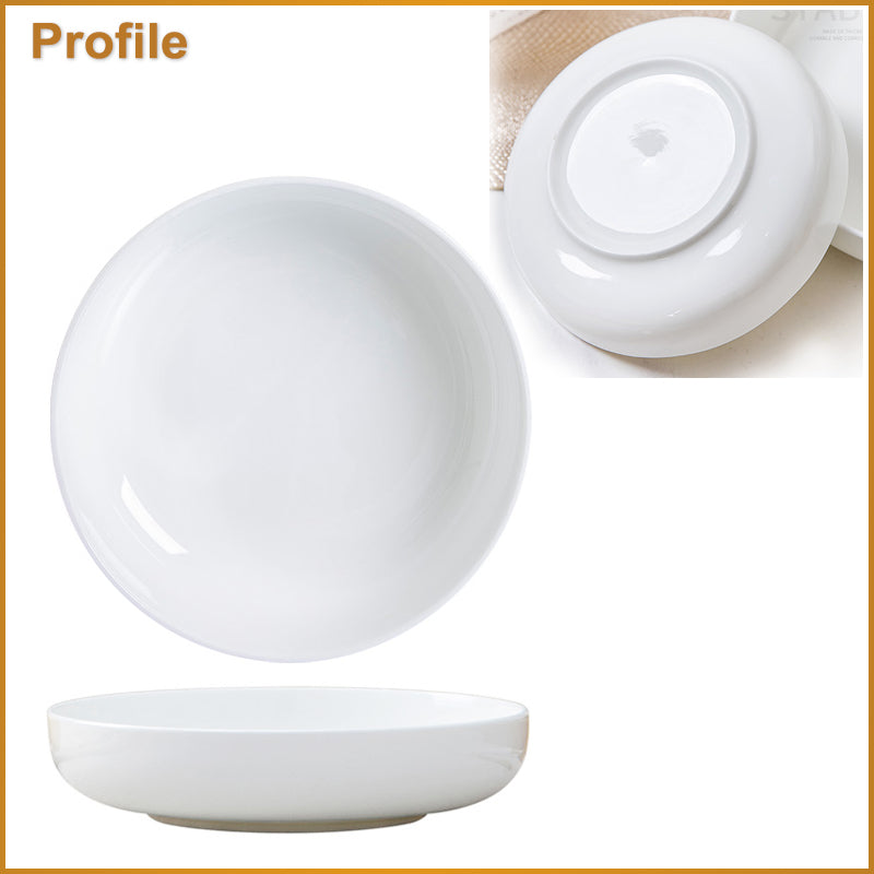 Bone China Salad Plate - Creamy Snow White