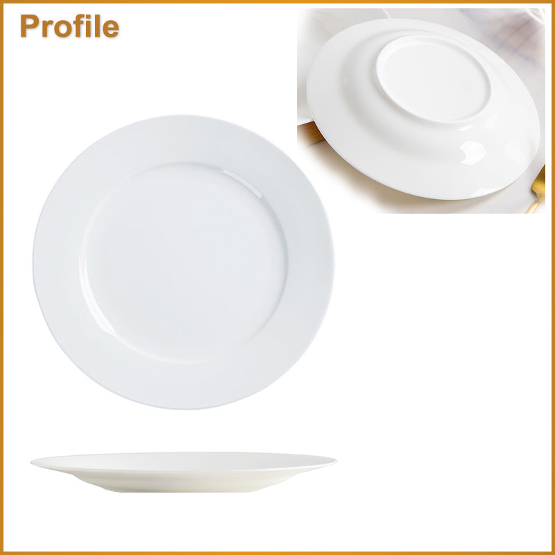 Bone China Soup Plate - Creamy Snow White