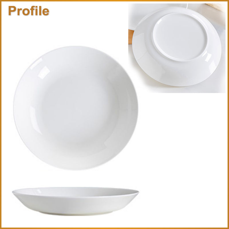 Bone China Dinnerware - Soup Plate in Creamy White