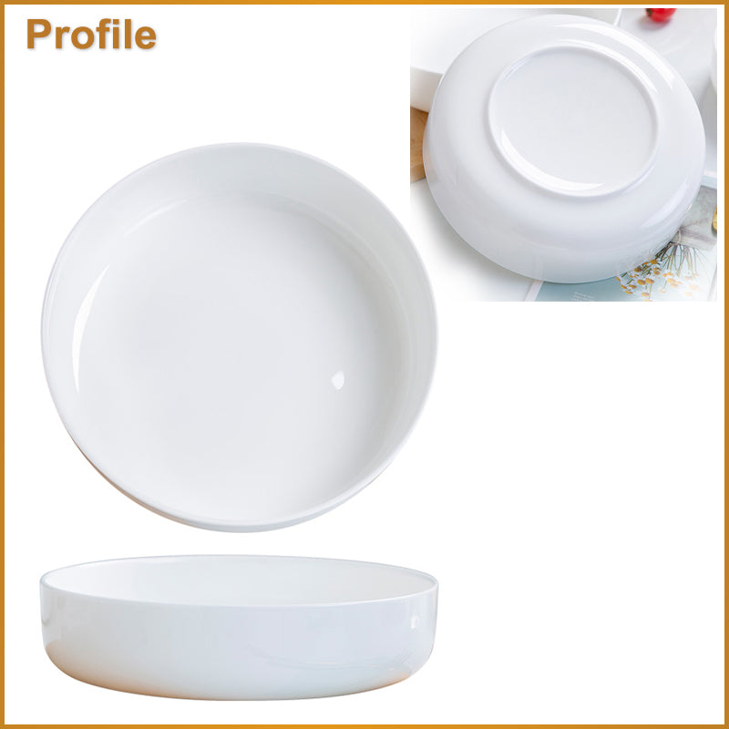 Bone China Dinnerware - Round Plate in Creamy White