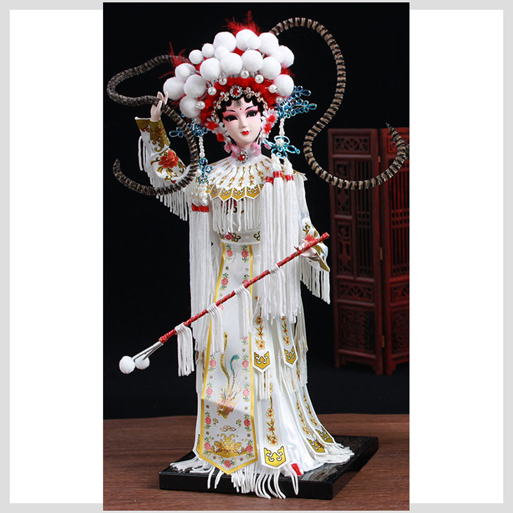 Handcrafted Opera Doll - White Snake Spirit