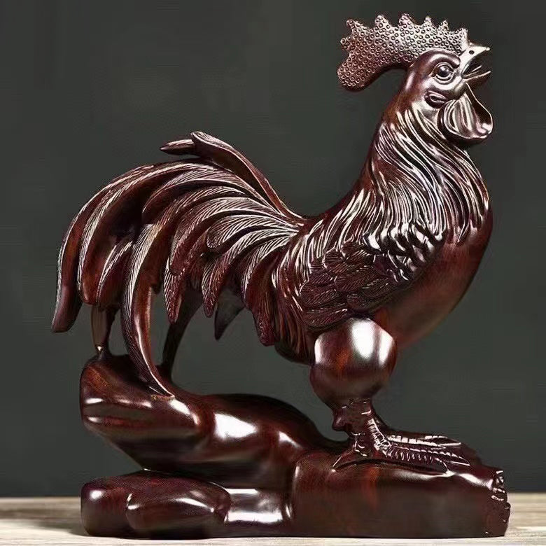 Hand-engraved Cock Figurine - Table Decor for Living Room