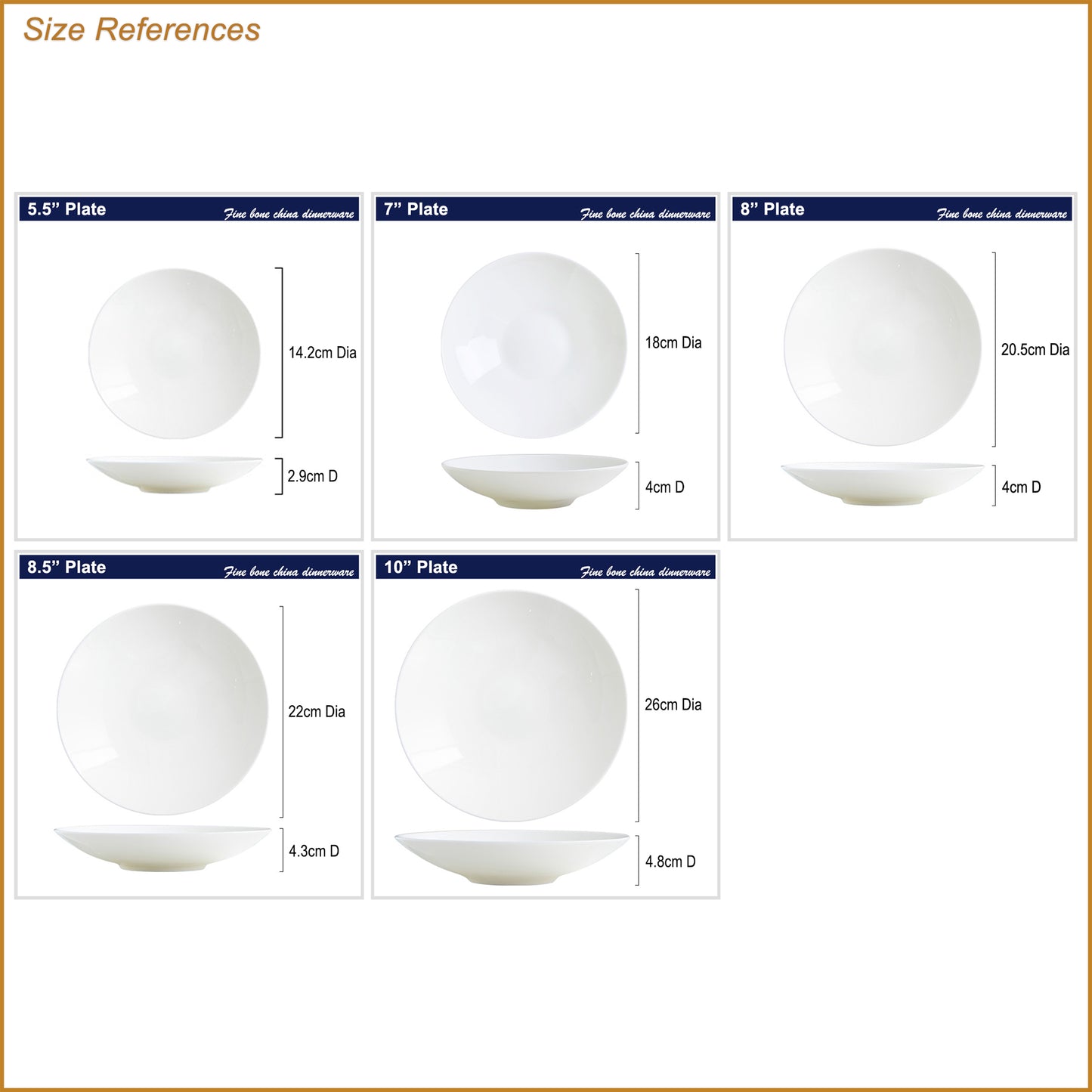 Bone China Dinnerware - Deep Plate in Creamy White