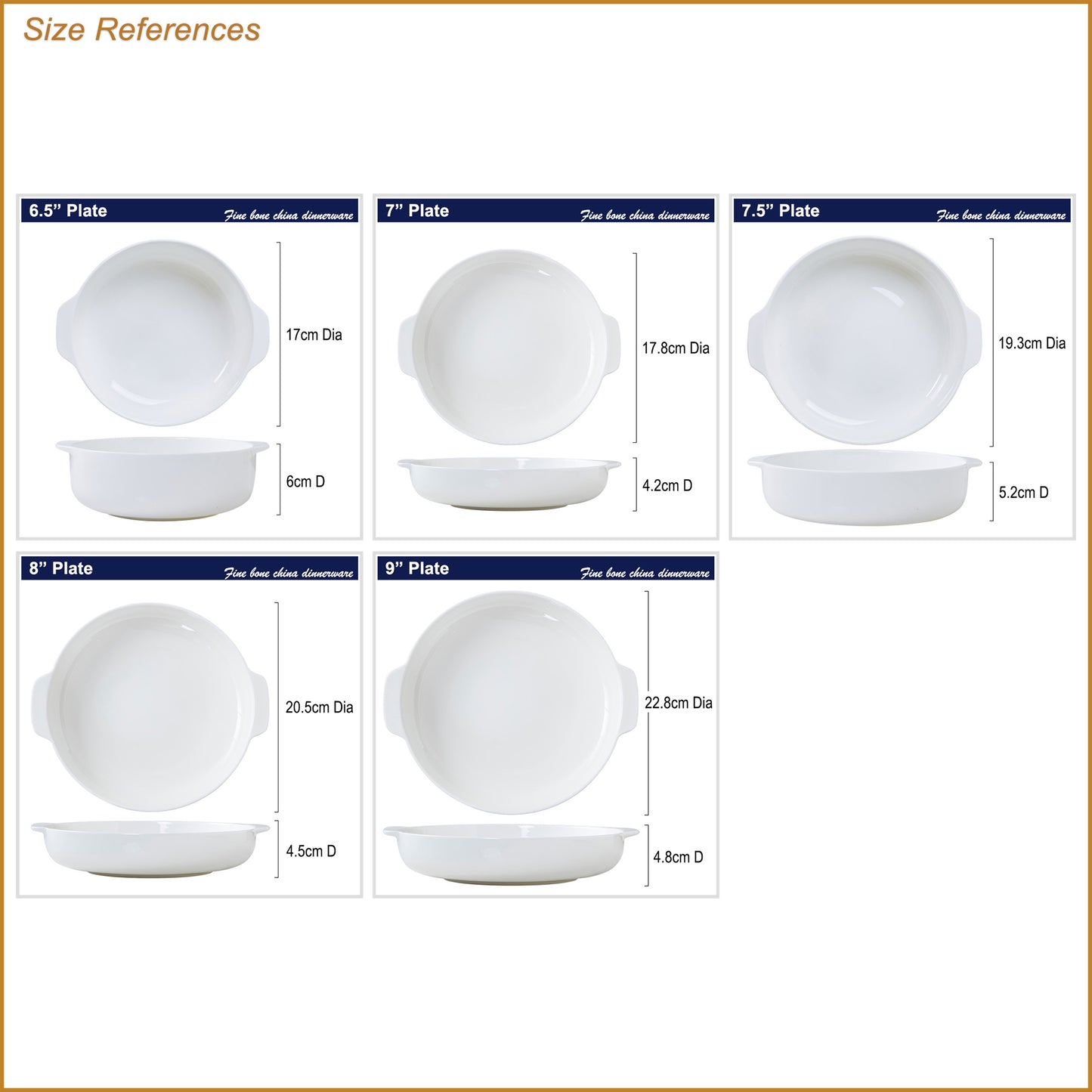 Bone China Dinnerware - Earred Dish in Creamy White