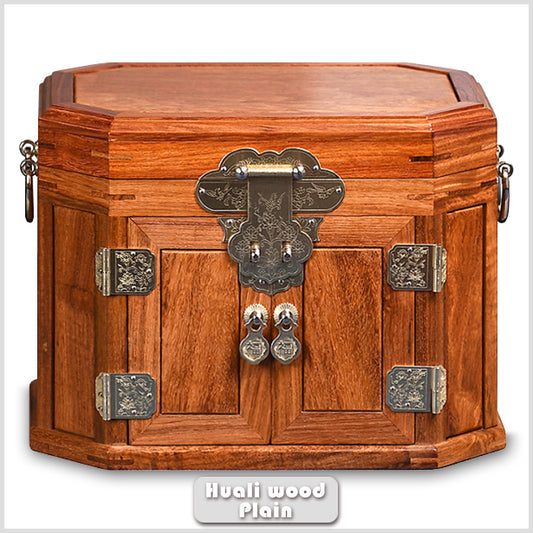 Octagonal Jewelry Box - Handmade from Natural Rosewood