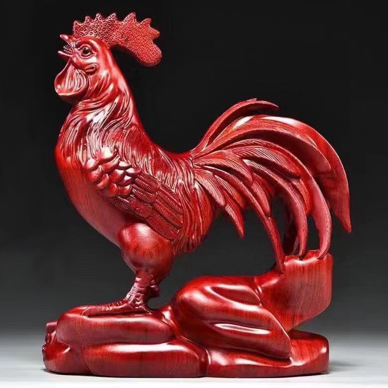 Hand-engraved Cock Figurine - Table Decor for Living Room