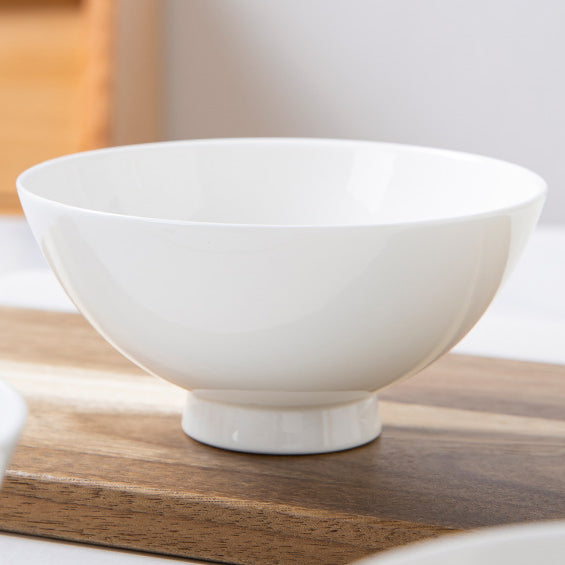 Bone China Wide Mouth Bowl - Cream White with Foot