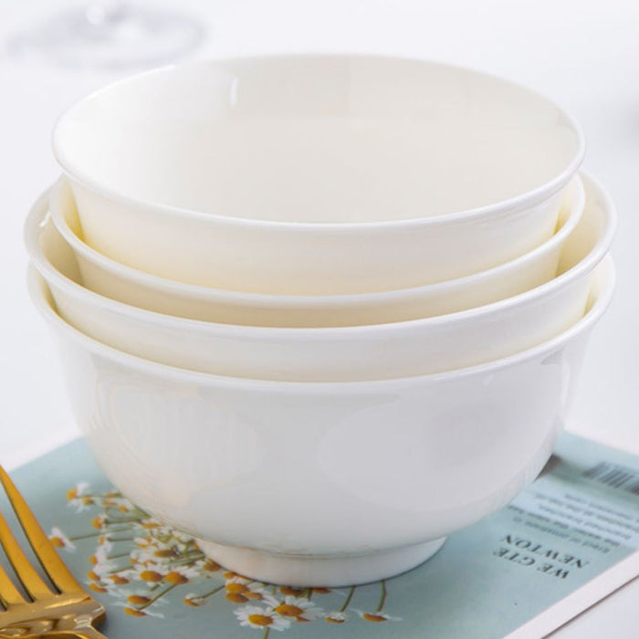 Bone China Bell Bowl - Creamy White with Foot