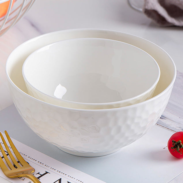 Bone China Round Bowl - Golf Shaped Surface