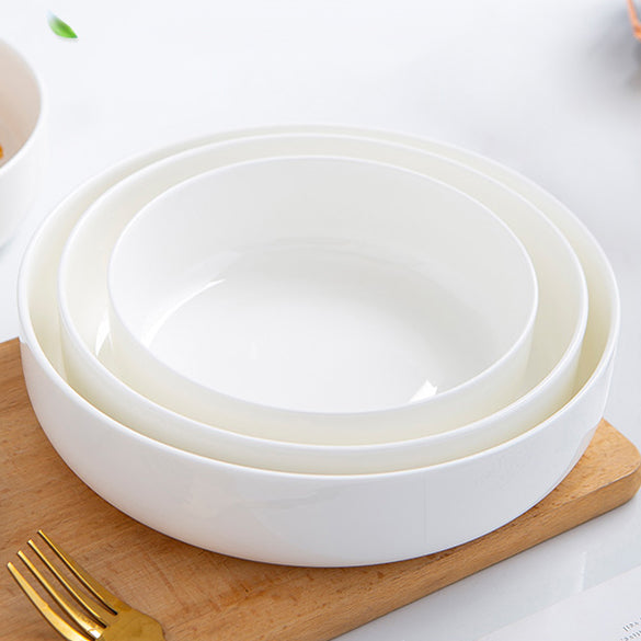 Bone China Dinnerware - Round Plate in Creamy White