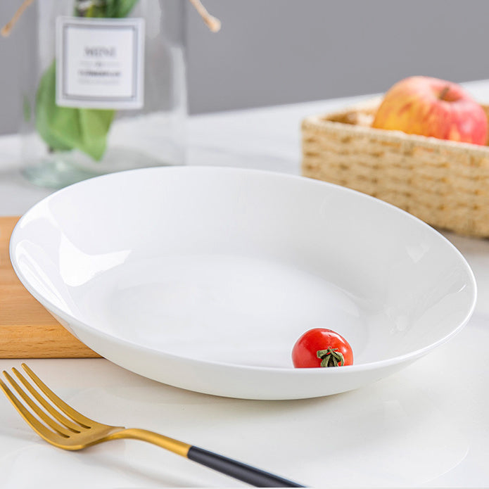 Bone China Dinnerware - Soup Plate in Creamy White