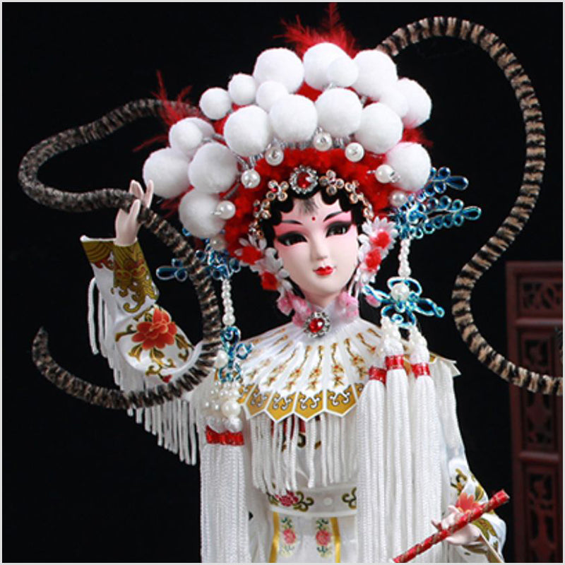 Handcrafted Opera Doll - White Snake Spirit