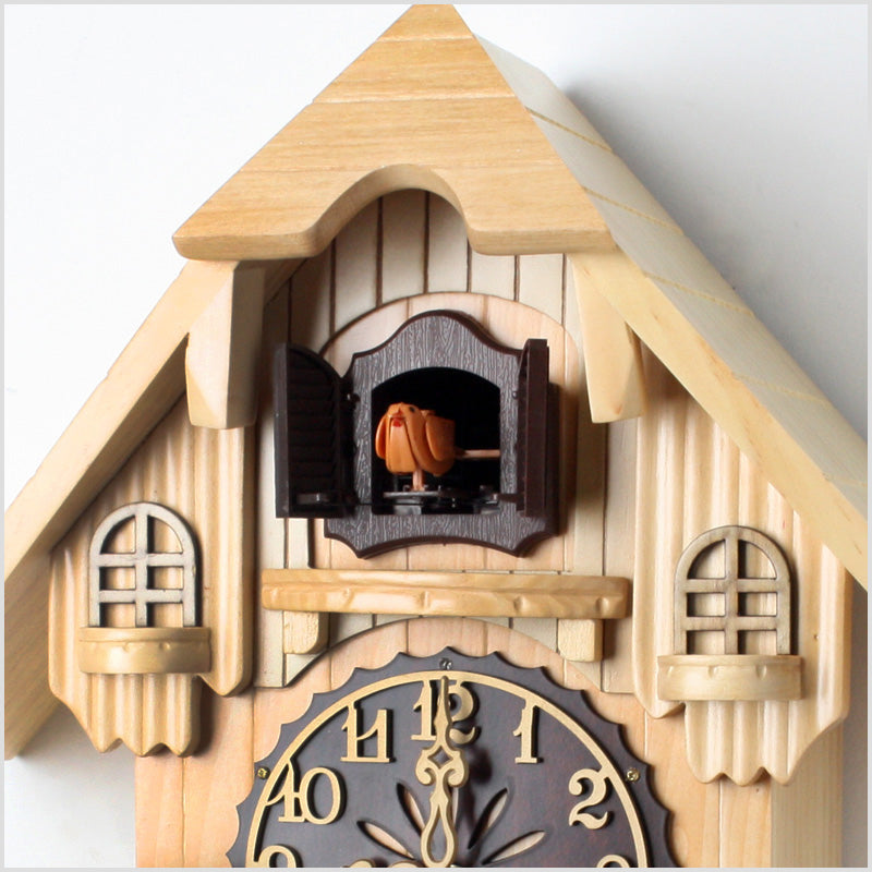 30" Cuckoo Clock of Natural Wood - Bird Chirping