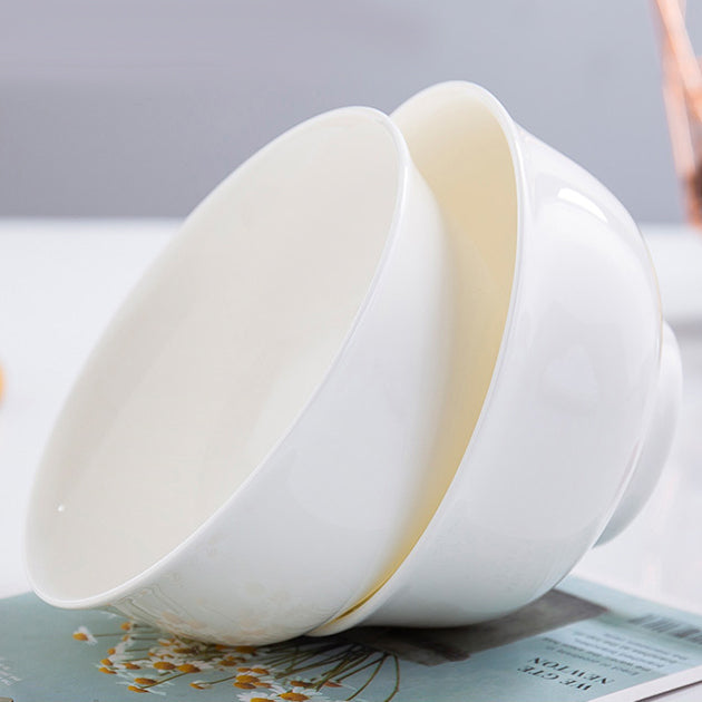 Bone China Bell Bowl - Creamy White with Foot