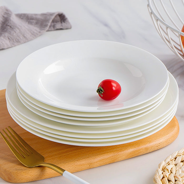 Bone China Soup Plate - Creamy Snow White