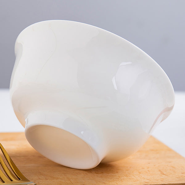 Bone China Bell Bowl - Creamy White with Foot