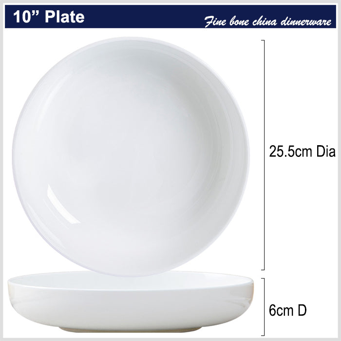 Bone China Salad Plate - Creamy Snow White