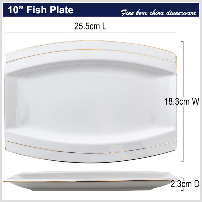 Bone China Fish Platter - Japanese Style