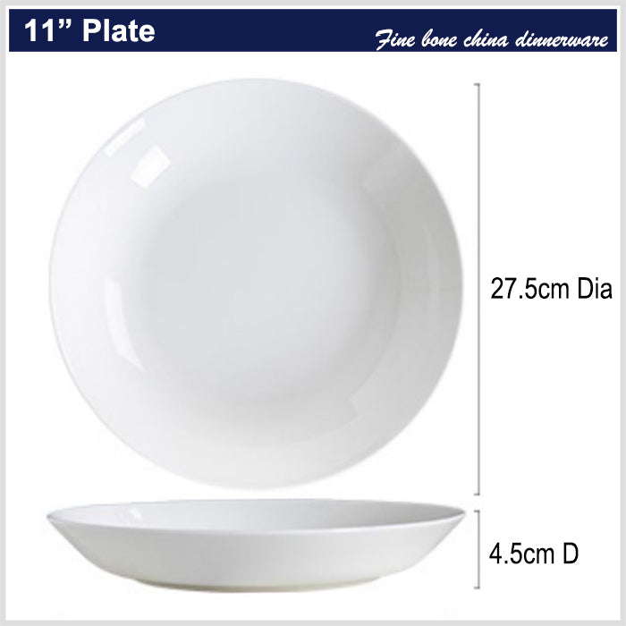 Bone China Dinnerware - Soup Plate in Creamy White