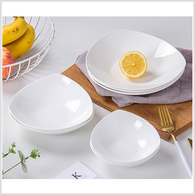Bone China Dinnerware - Triangle Shaped Plate