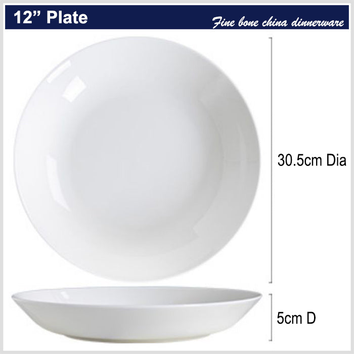 Bone China Dinnerware - Soup Plate in Creamy White