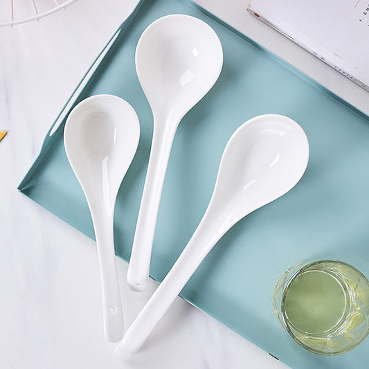 Bone China Spoon Set - White without Rim