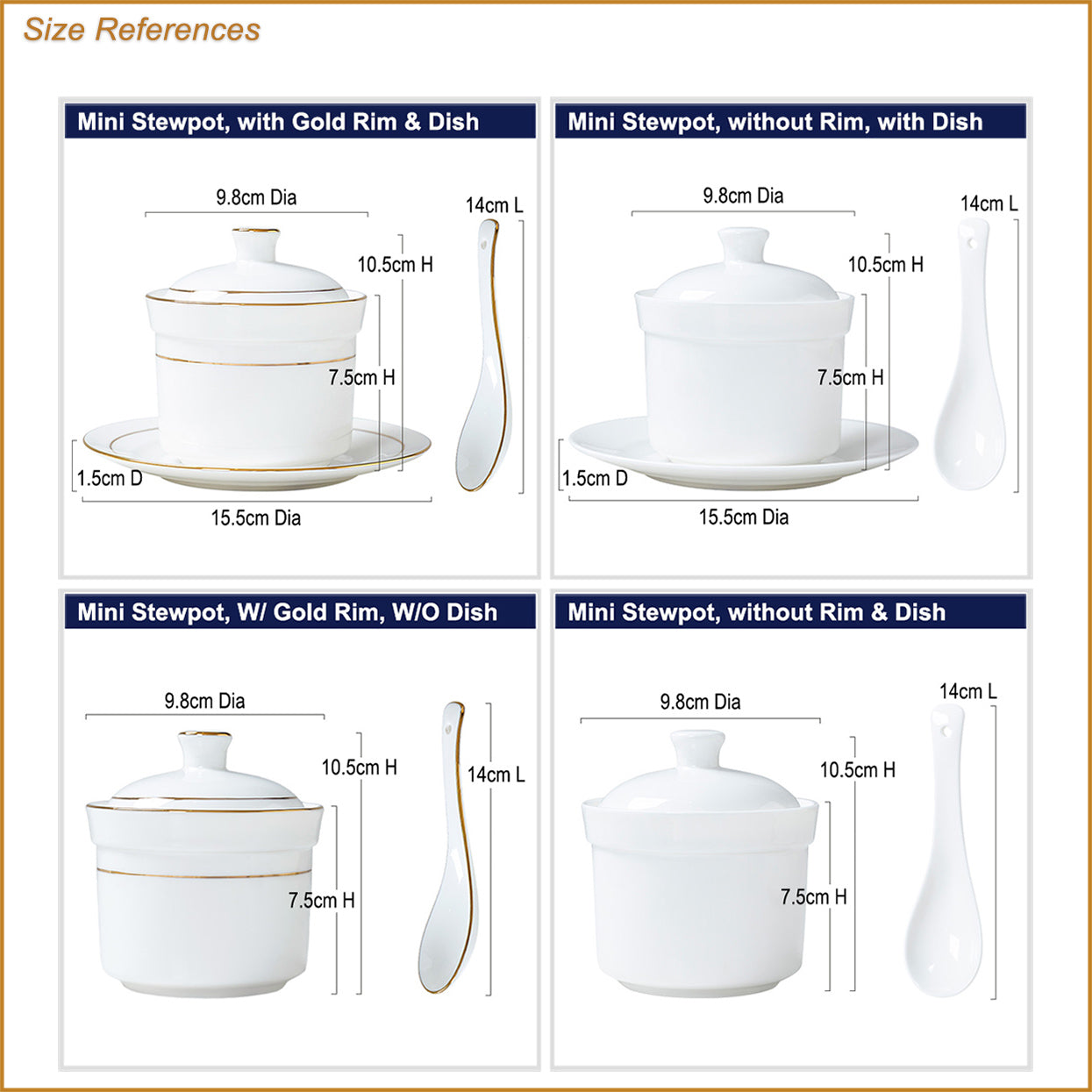 Bone China Tableware - Stew Pot with Lid & Spoon