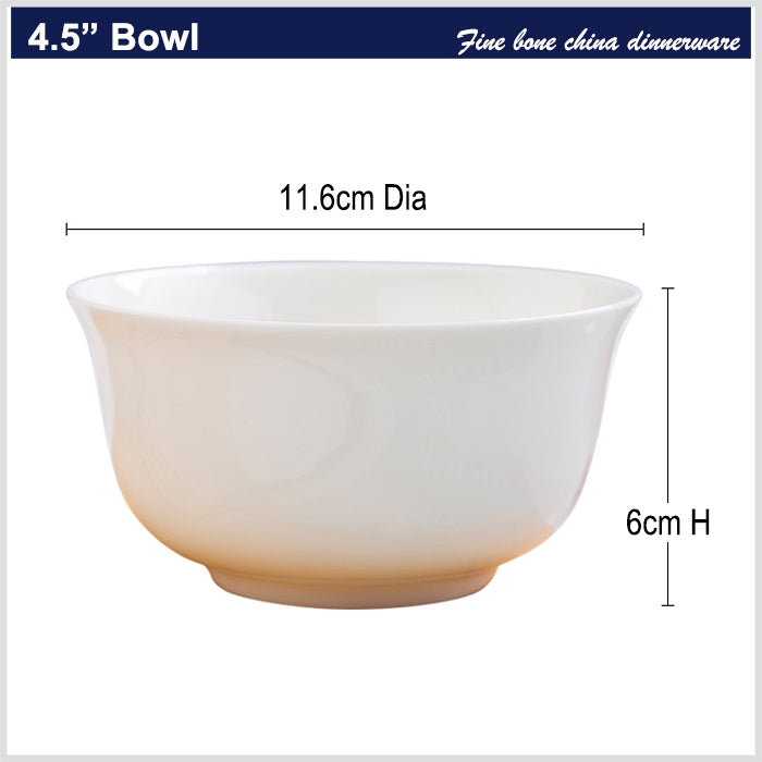 Bone China Bell Bowl - Creamy White with Foot